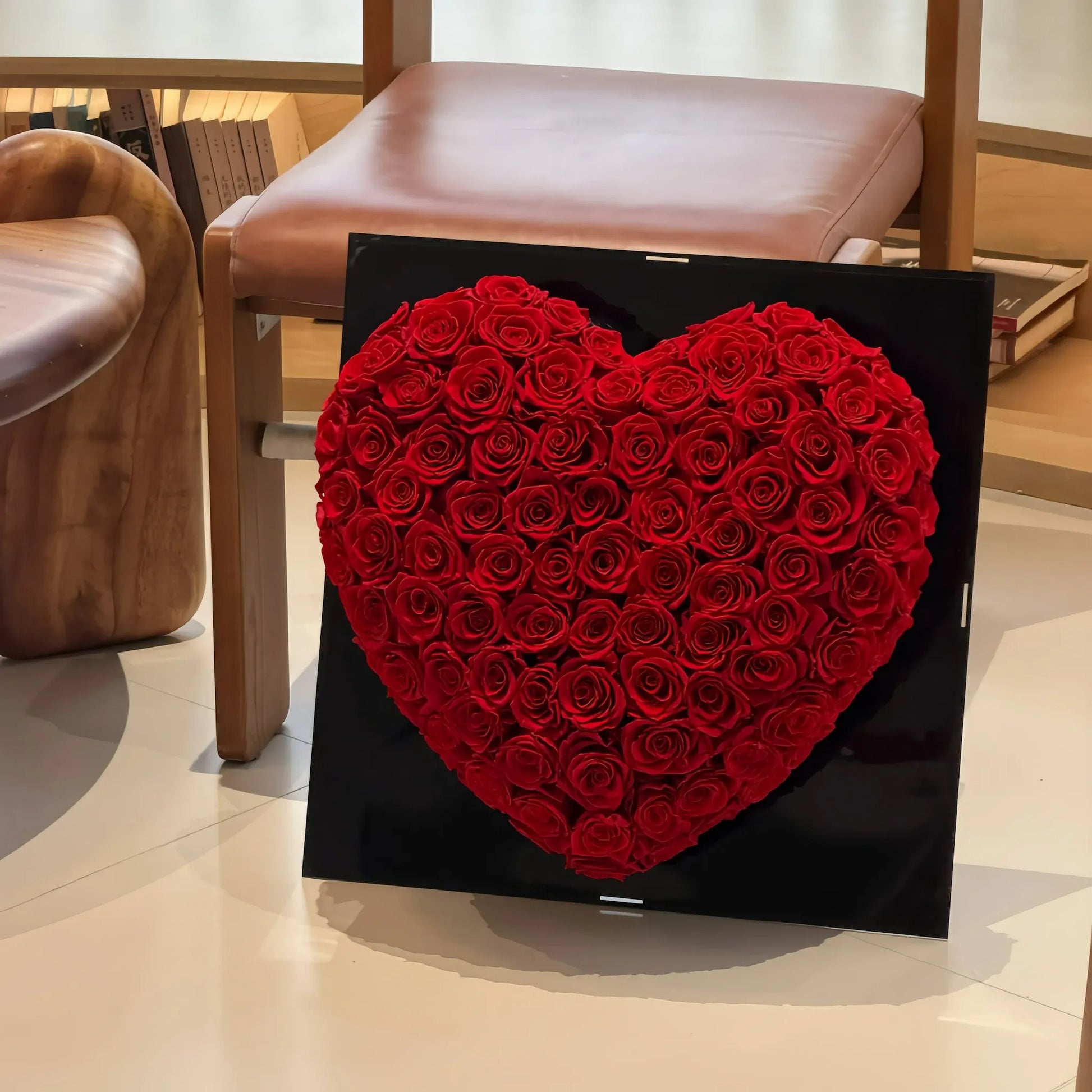 LULU ROSÉE 99 3D heart rose box red roses for Valentine's Day gift